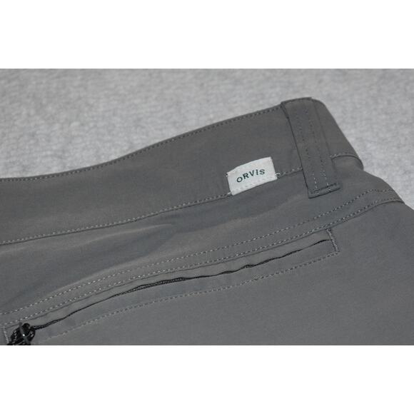 Orvis Fishing Tech Pants Mens Size 38 x 30 Stretch Nylon Blend Gray Zip Cargo - Picture 5 of 7